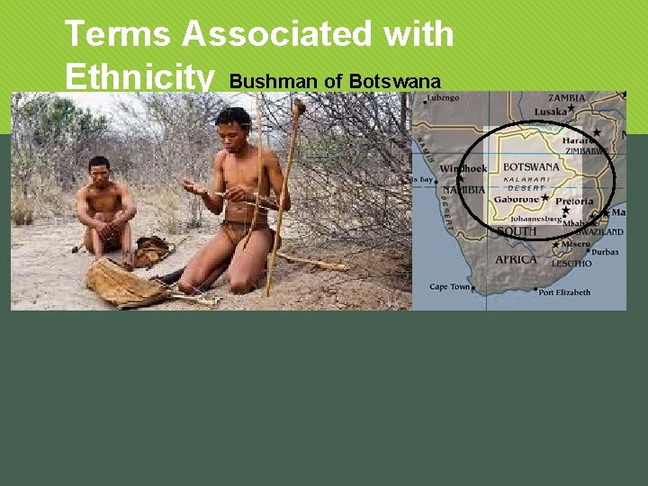 Terms Associated with Ethnicity Bushman of Botswana 