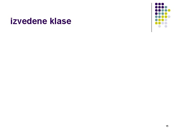 izvedene klase 15 