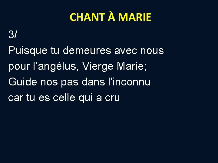 CHANT À MARIE 3/ Puisque tu demeures avec nous pour l’angélus, Vierge Marie; Guide CHANT À MARIE 3/ Puisque tu demeures avec nous pour l’angélus, Vierge Marie; Guide