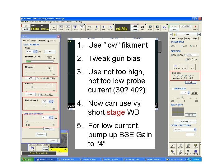 1. Use “low” filament 2. Tweak gun bias 3. Use not too high, not