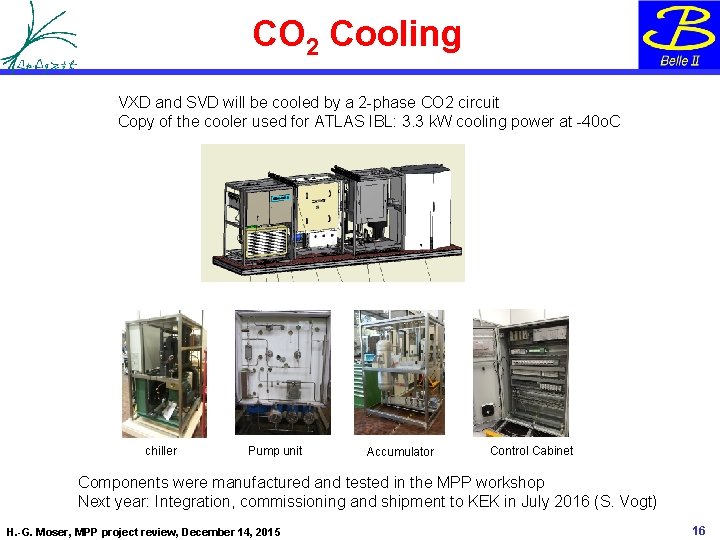 CO 2 Cooling VXD and SVD will be cooled by a 2 -phase CO
