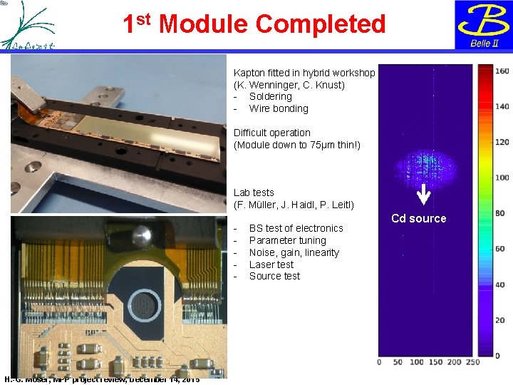 1 st Module Completed Kapton fitted in hybrid workshop (K. Wenninger, C. Knust) -