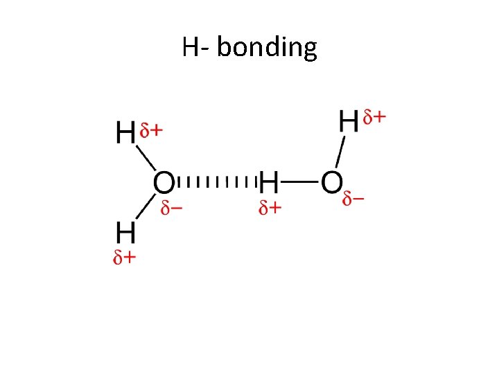 H- bonding 