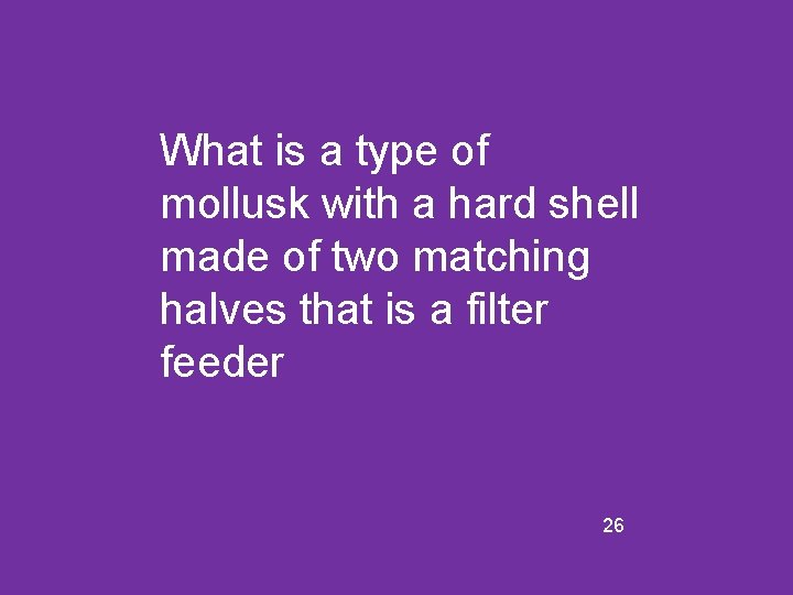 What is a type of mollusk with a hard shell made of two matching