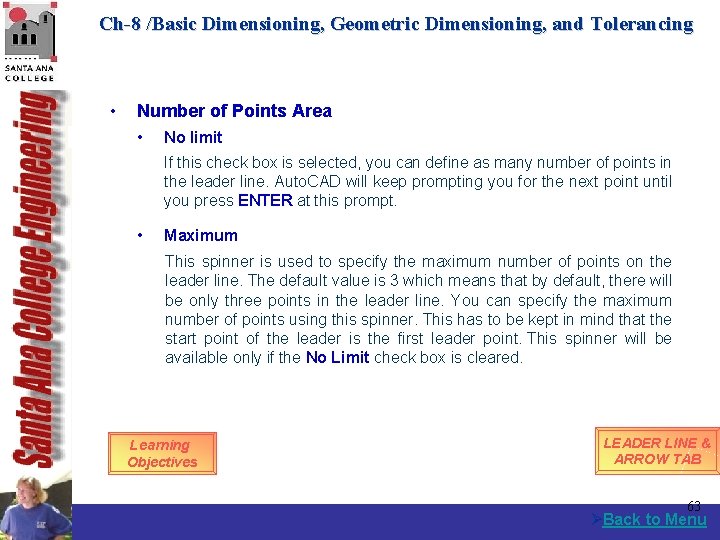 Ch-8 /Basic Dimensioning, Geometric Dimensioning, and Tolerancing • Number of Points Area • No