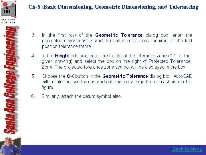 Ch-8 /Basic Dimensioning, Geometric Dimensioning, and Tolerancing 3. In the first row of the