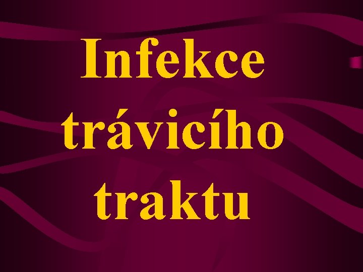 Infekce trávicího traktu 