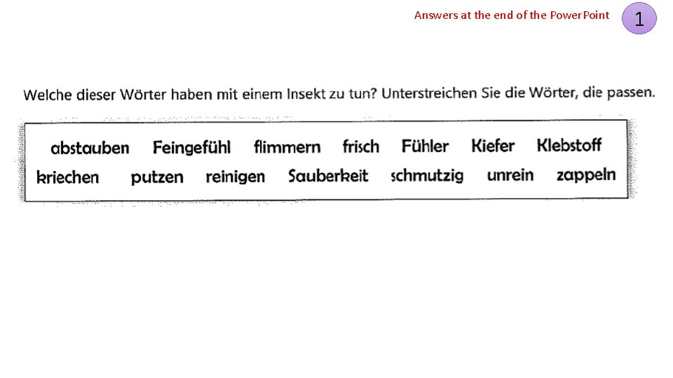 Answers at the end of the Power. Point 1 