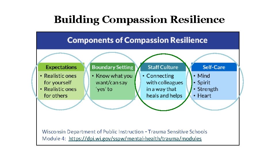 Building Compassion Resilience Wisconsin Department of Public Instruction – Trauma Sensitive Schools Module 4: