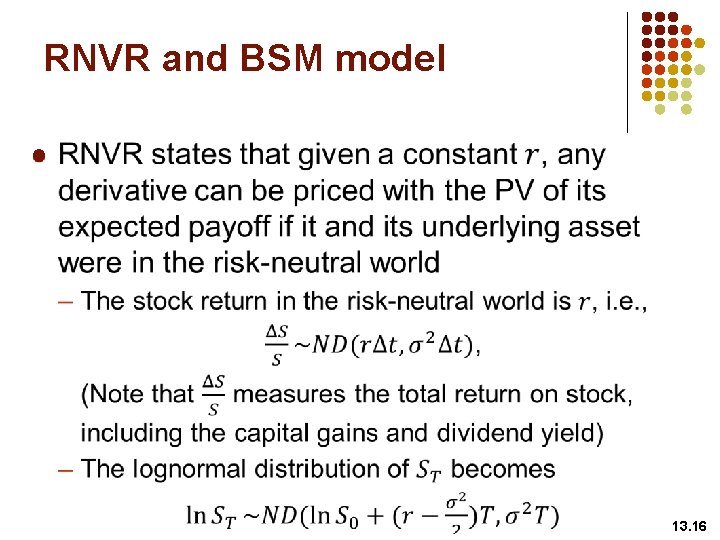 RNVR and BSM model l 13. 16 