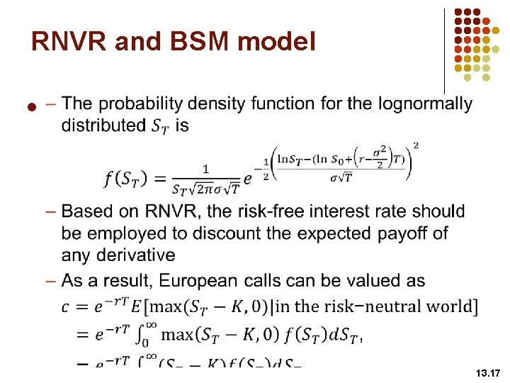 RNVR and BSM model l 13. 17 