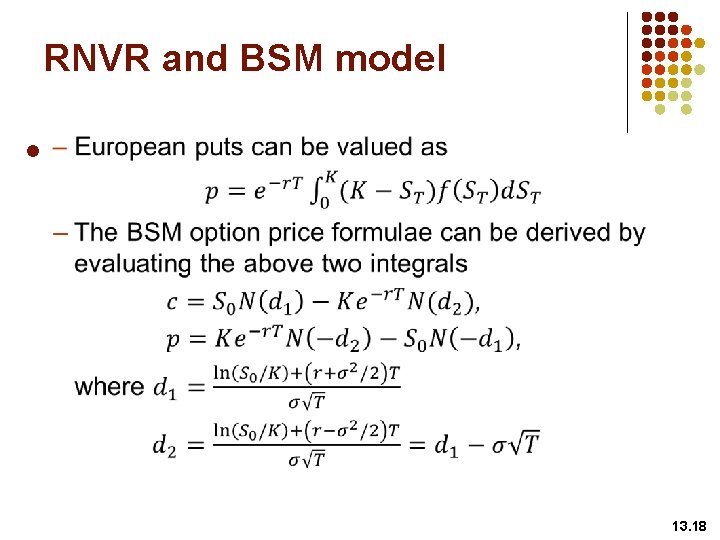 RNVR and BSM model l 13. 18 