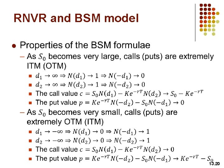 RNVR and BSM model l 13. 20 