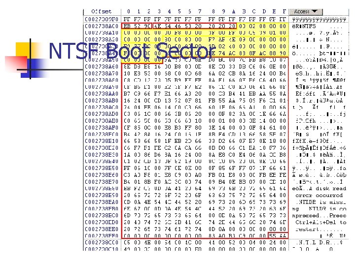 NTSF Boot Sector 