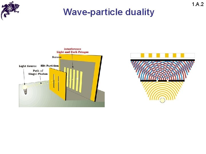 Wave-particle duality 1. A. 2 