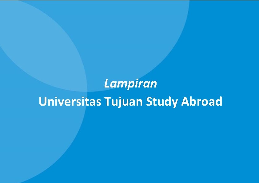 Lampiran Universitas Tujuan Study Abroad 