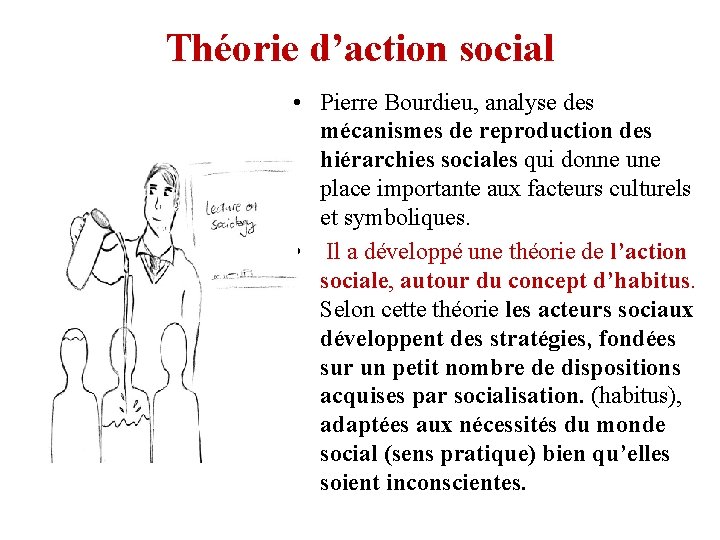 Théorie d’action social • Pierre Bourdieu, analyse des mécanismes de reproduction des hiérarchies sociales