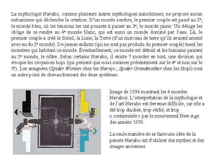 La mythologie Navaho, comme plusieurs autres mythologies autochtones, ne propose aucun mécanisme qui déclenche