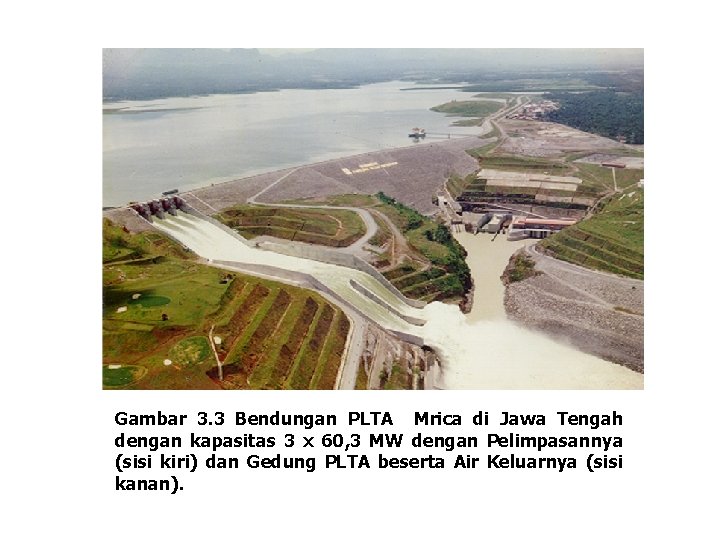 Gambar 3. 3 Bendungan PLTA Mrica di Jawa Tengah dengan kapasitas 3 x 60,