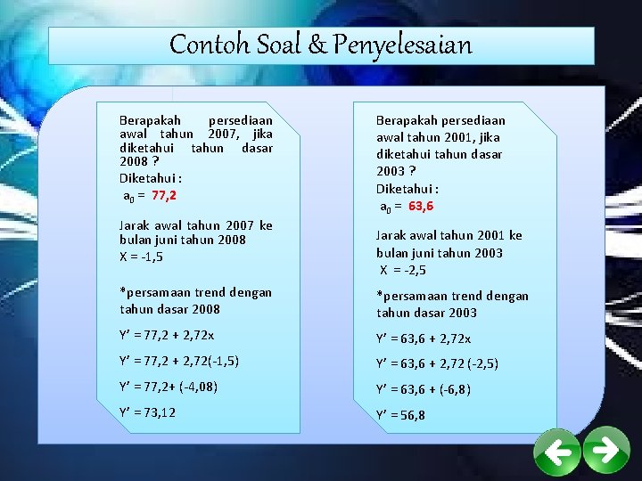 Contoh Soal & Penyelesaian Berapakah persediaan awal tahun 2007, jika diketahui tahun dasar 2008