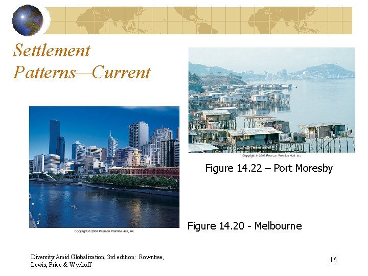 Settlement Patterns—Current Figure 14. 22 – Port Moresby Figure 14. 20 - Melbourne Diversity