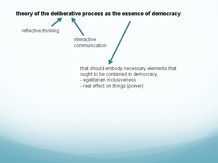 theory of the deliberative process as the essence of democracy reflective thinking interactive communication