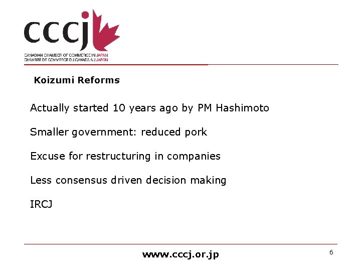 The New Japan The Canadian Chamber of Commerce