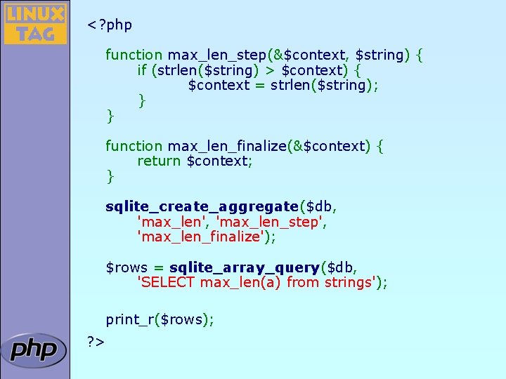 <? php function max_len_step(&$context, $string) { if (strlen($string) > $context) { $context = strlen($string);