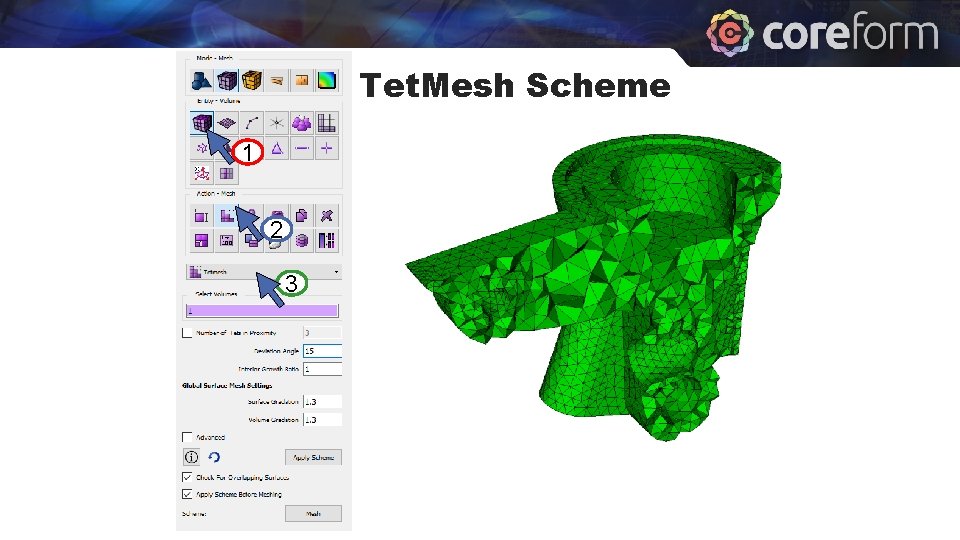 Tet. Mesh Scheme 1 2 3 