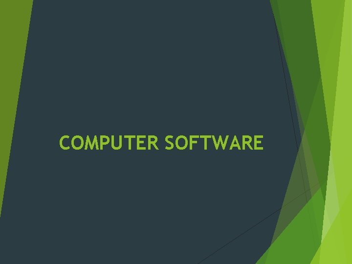 COMPUTER SOFTWARE 