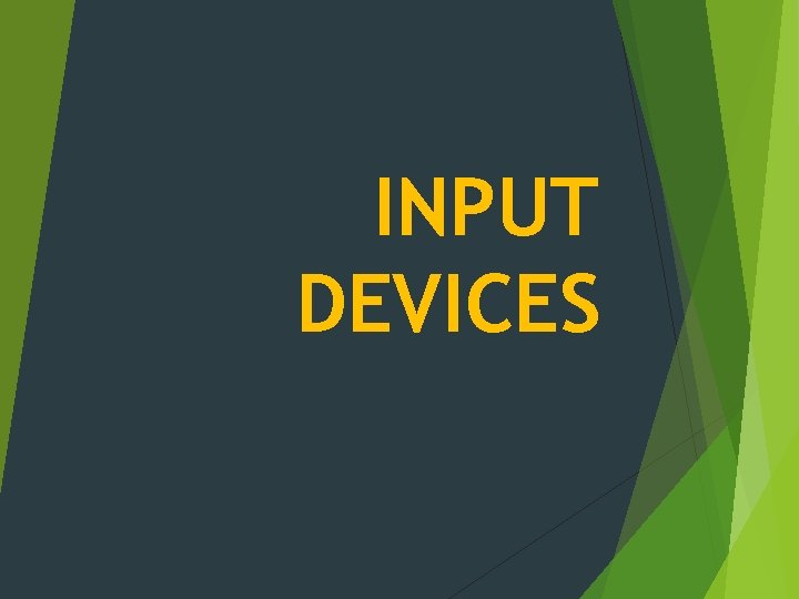 INPUT DEVICES 