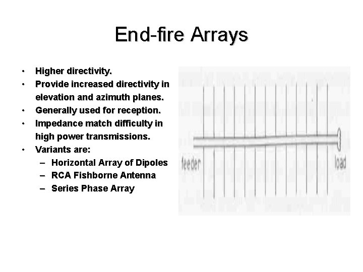 End-fire Arrays • • • Higher directivity. Provide increased directivity in elevation and azimuth