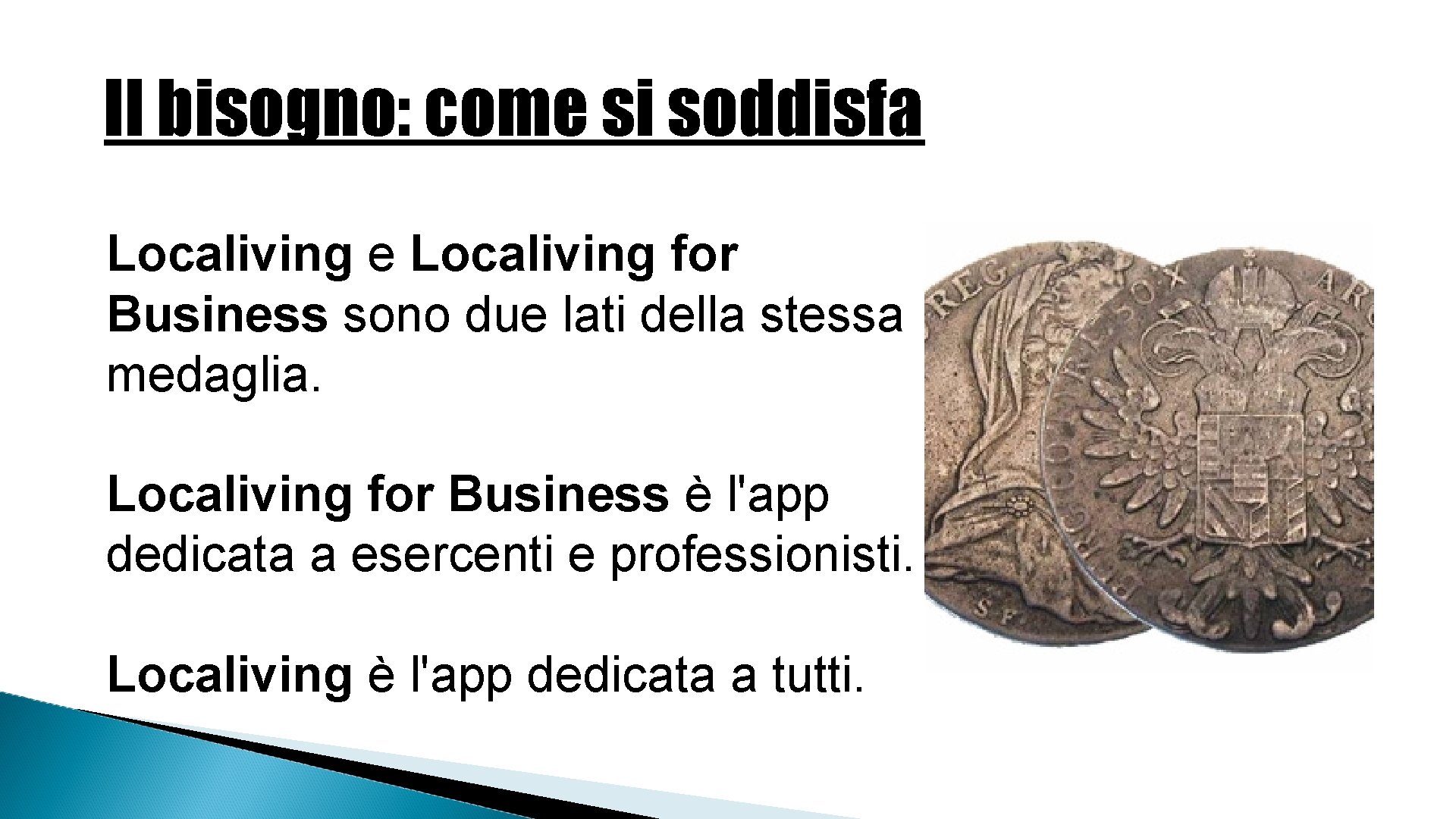 Il bisogno: come si soddisfa Localiving e Localiving for Business sono due lati della