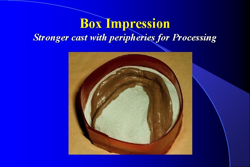 Box Impression Stronger cast with peripheries for Processing 