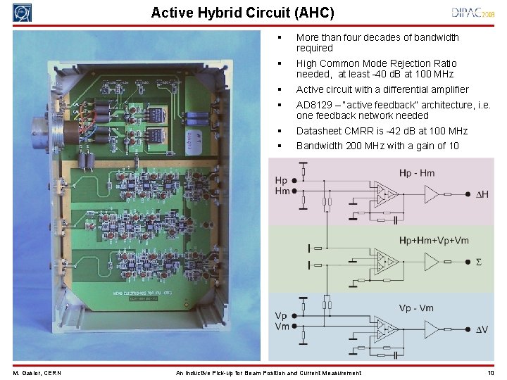 Active Hybrid Circuit (AHC) M. Gasior, CERN § More than four decades of bandwidth