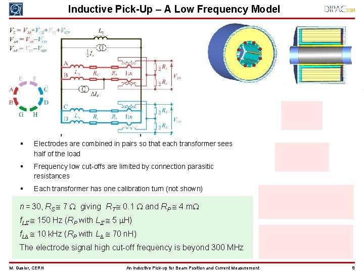 Inductive Pick-Up – A Low Frequency Model § Electrodes are combined in pairs so