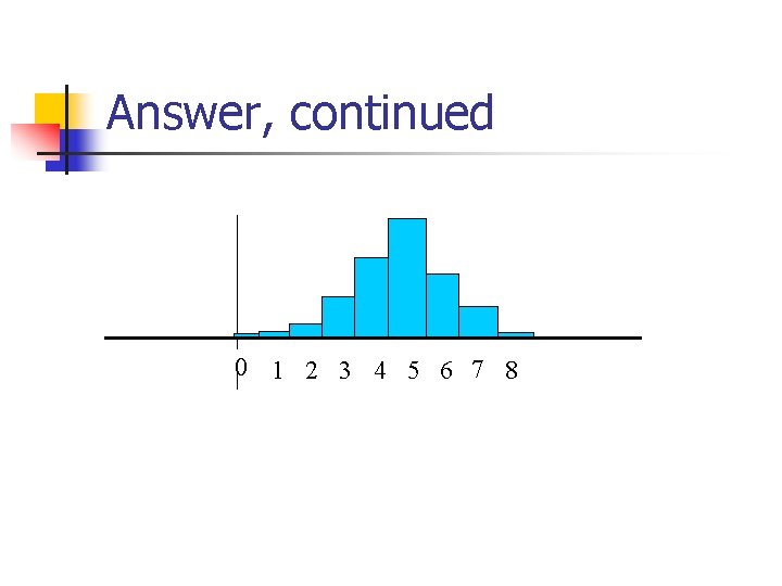 Answer, continued 0 1 2 3 4 5 6 7 8 