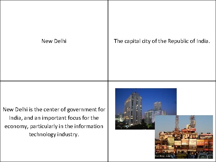 New Delhi is the center of government for India, and an important focus for