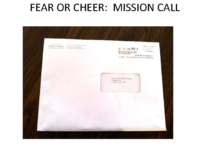 FEAR OR CHEER: MISSION CALL 