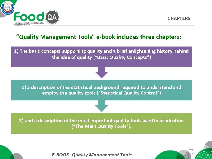 CHAPTERS “Quality Management Tools” e-book includes three chapters: 1) The basic concepts supporting quality