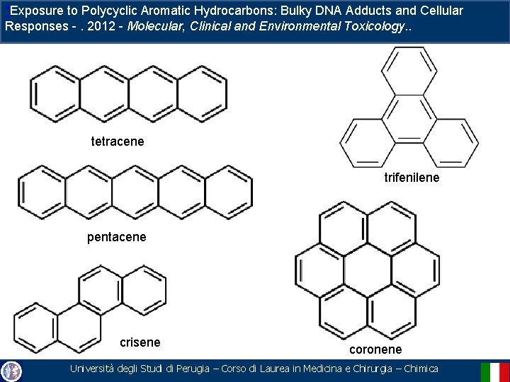 "Exposure to Polycyclic Aromatic Hydrocarbons: Bulky DNA Adducts and Cellular Responses -. 2012 -