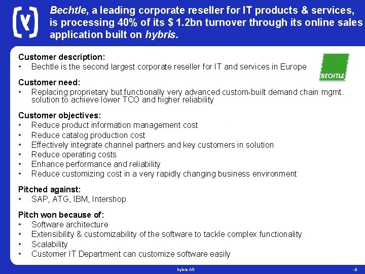 Bechtle, a leading corporate reseller for IT products & services, is processing 40% of