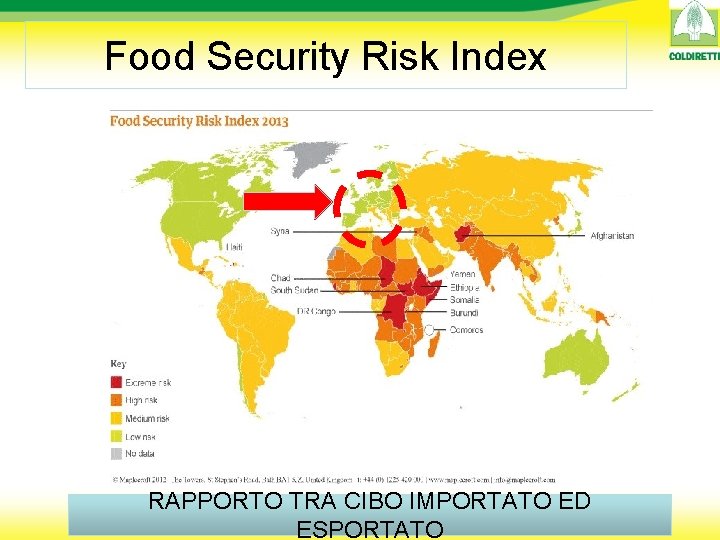 Food Security Risk Index RAPPORTO TRA CIBO IMPORTATO ED ESPORTATO 13 