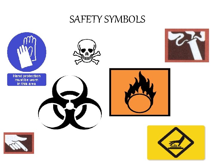 SAFETY SYMBOLS 
