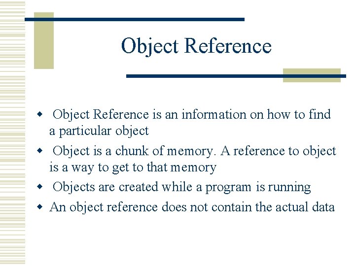 Strings and Object References Lecture 14 Manish Sinha
