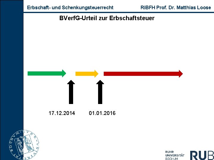 Erbschaft- und Schenkungsteuerrecht Ri. BFH Prof. Dr. Matthias Loose BVerf. G-Urteil zur Erbschaftsteuer 17.