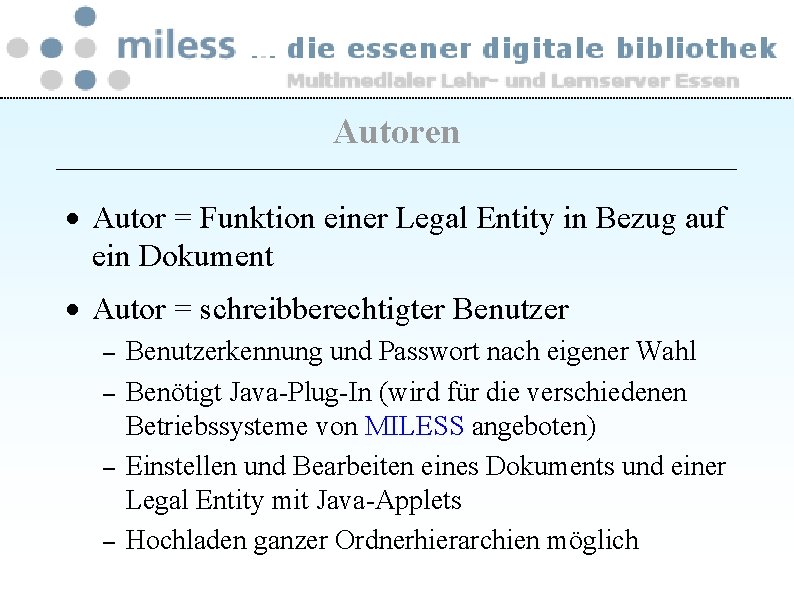 Autoren · Autor = Funktion einer Legal Entity in Bezug auf ein Dokument ·