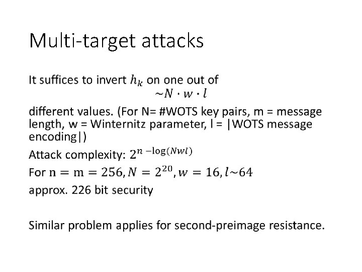 Multi-target attacks • 