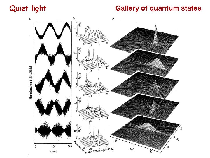 Quiet light Gallery of quantum states 