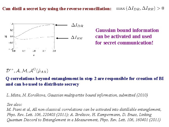 Can distil a secret key using the reverse reconciliation: Gaussian bound information can be
